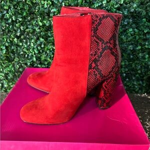 Cute red booties